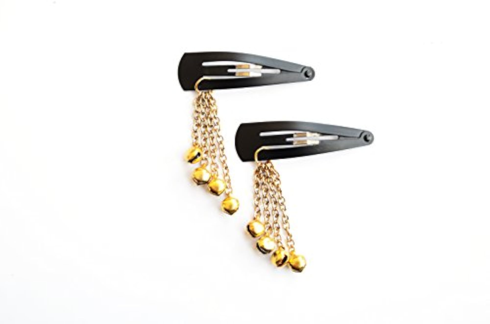 Ethnic Hair Accessory Set with Gold Ghungroo Bells